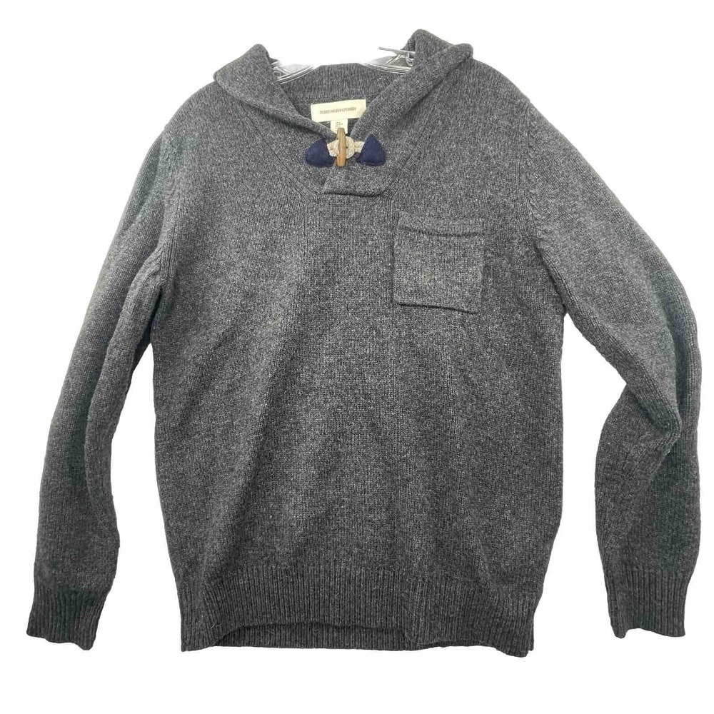 Frederick Anderson Copenhagen Men’s Lambs Wool Pullover Sweater M Charcoal Grey‎